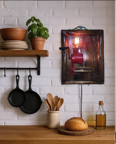 Lampara de pared: Cuadro Rayador