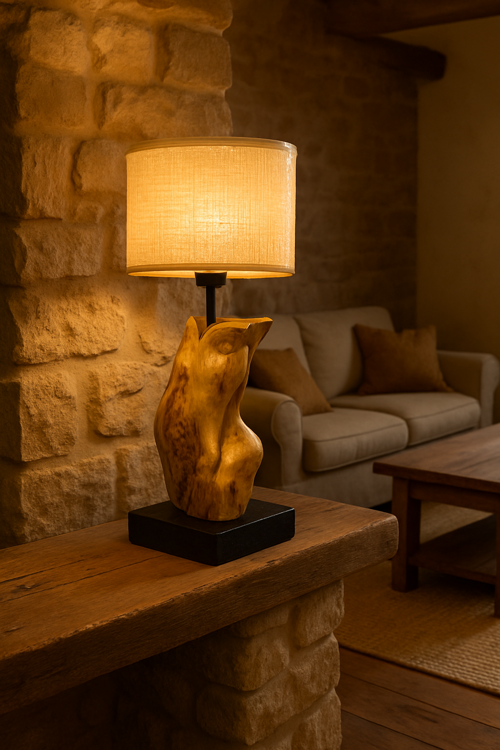 Velador Escultural Natural - Image 2